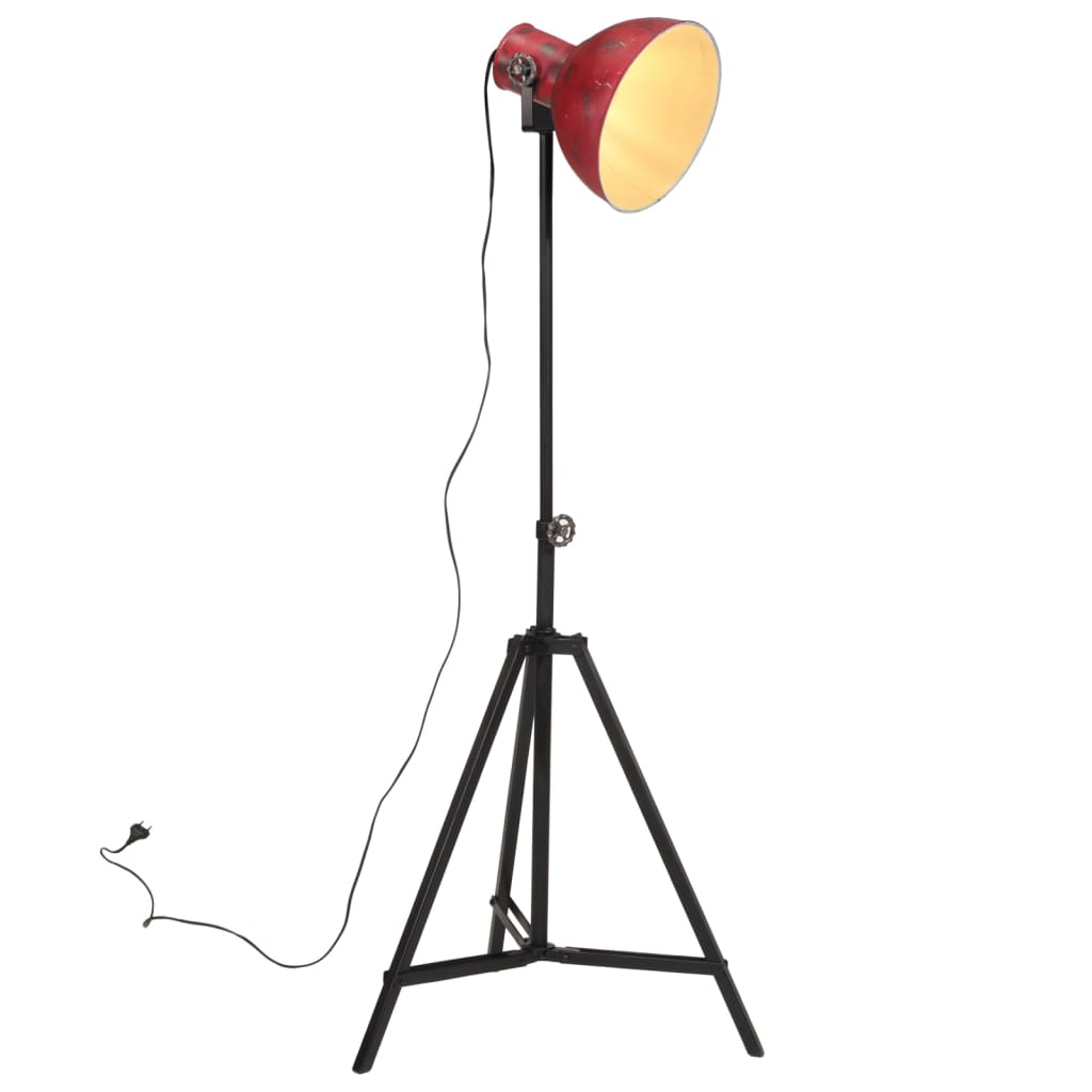 gulvlampe 25 W 61x61x90/150 cm E27 rustik rød