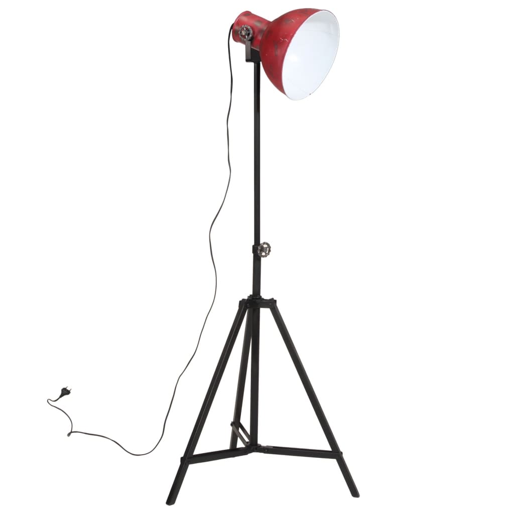 gulvlampe 25 W 61x61x90/150 cm E27 rustik rød
