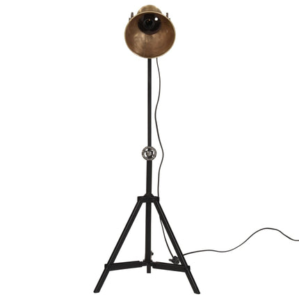 gulvlampe 35x35x65/95 cm 25 W E27 antik messingfarve