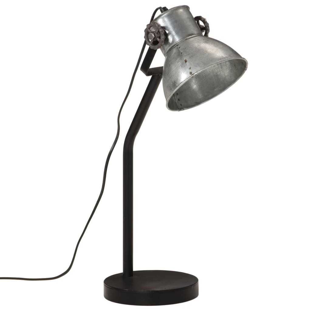 skrivebordslampe 17x17x60 cm 25 W E27 vintagesølv