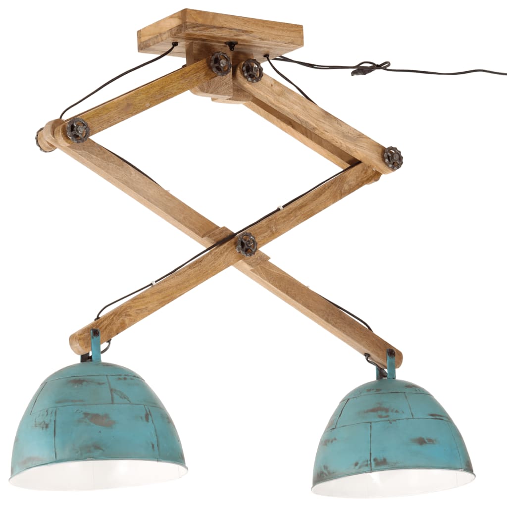 loftlampe 29x18x85 cm 25 W E27 rustik blå