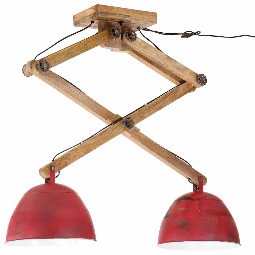 loftlampe 29x18x85 cm 25 W E27 rustik rød