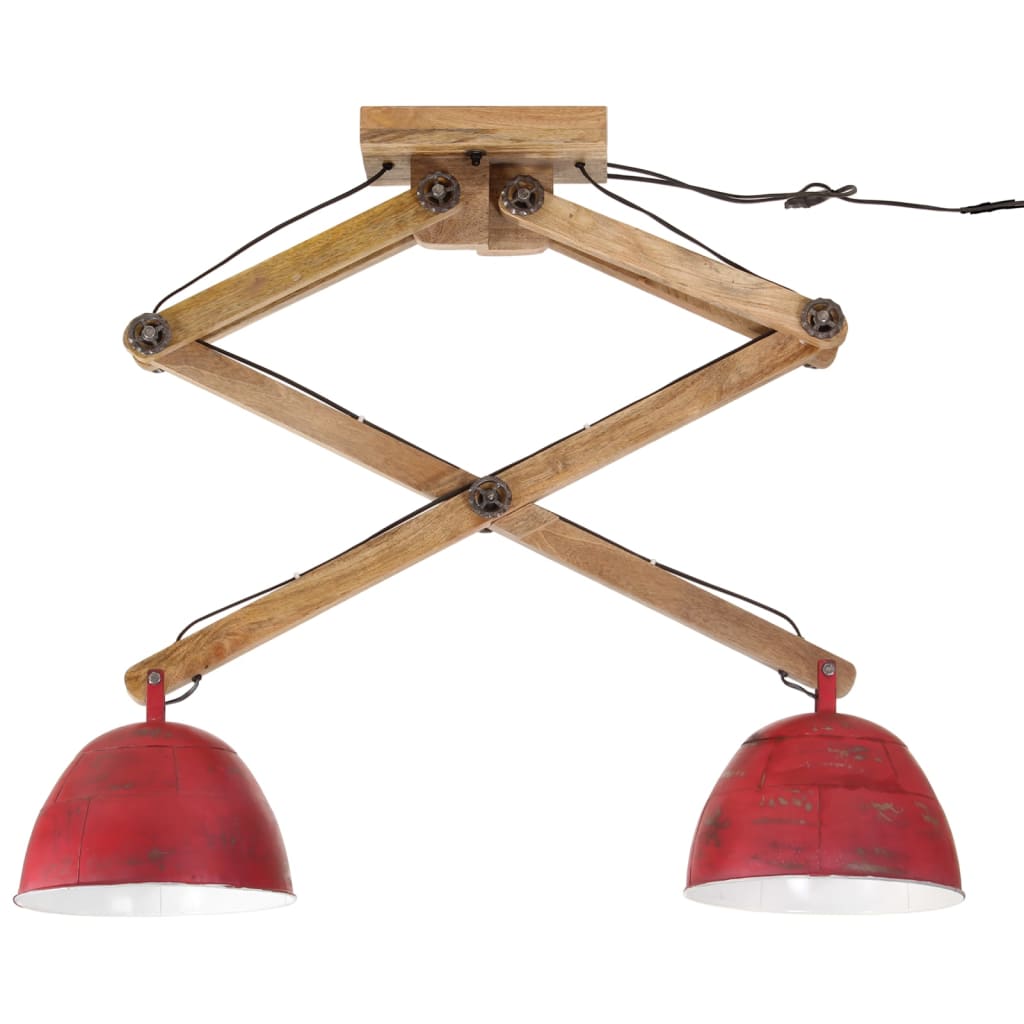 loftlampe 29x18x85 cm 25 W E27 rustik rød