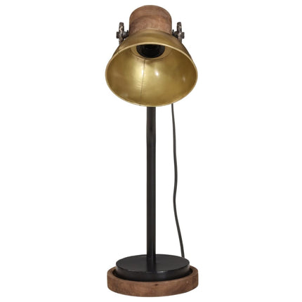 skrivebordslampe 18x18x60 cm 25 W E27 antik messingfarve