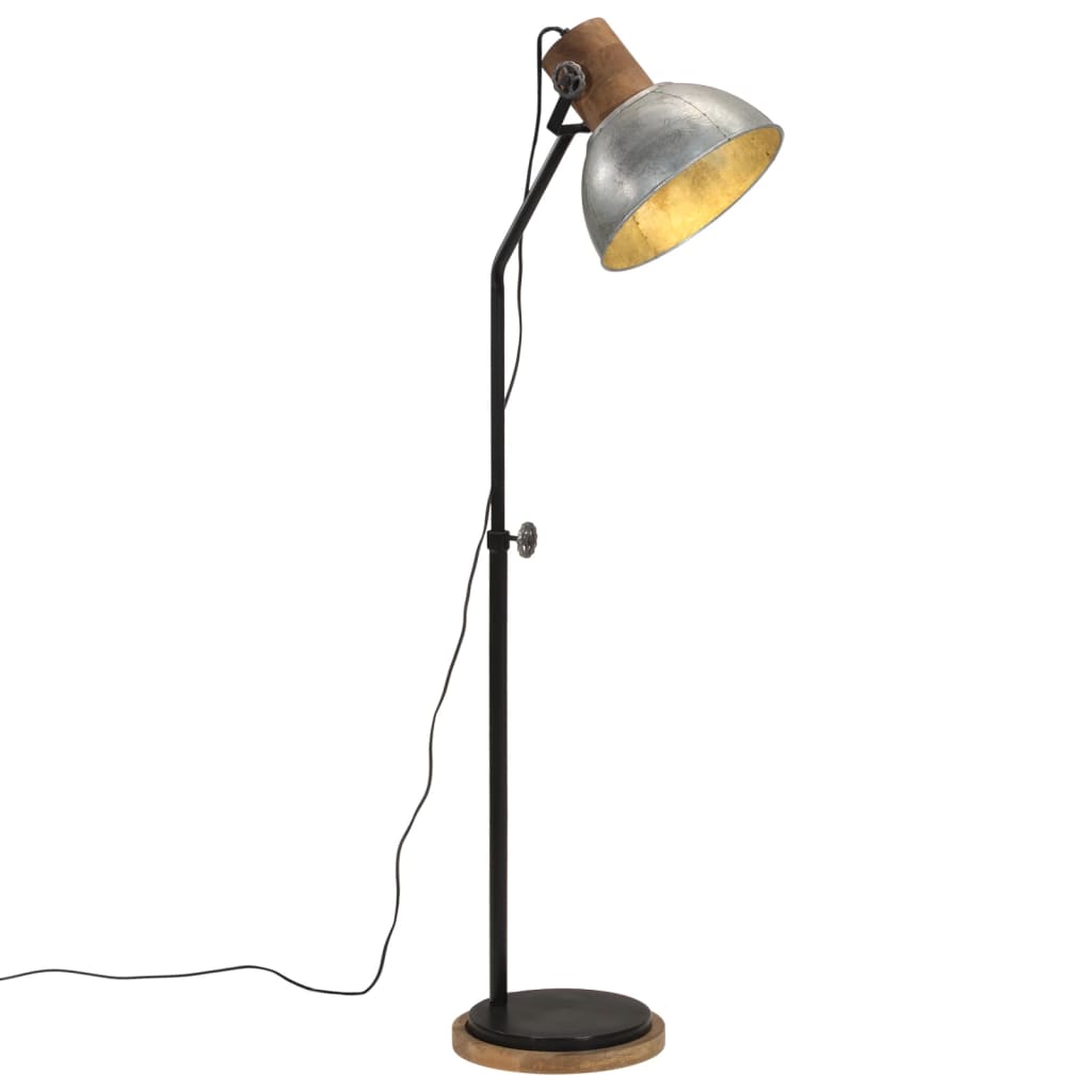 Gulvlampe 30x30x100-150 Cm 25 W E27 Vintagesølv - Vidaxl