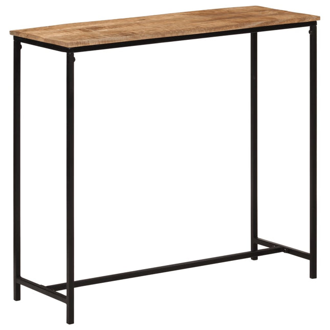 konsolbord 80x30x74 cm massivt mangotræ og jern