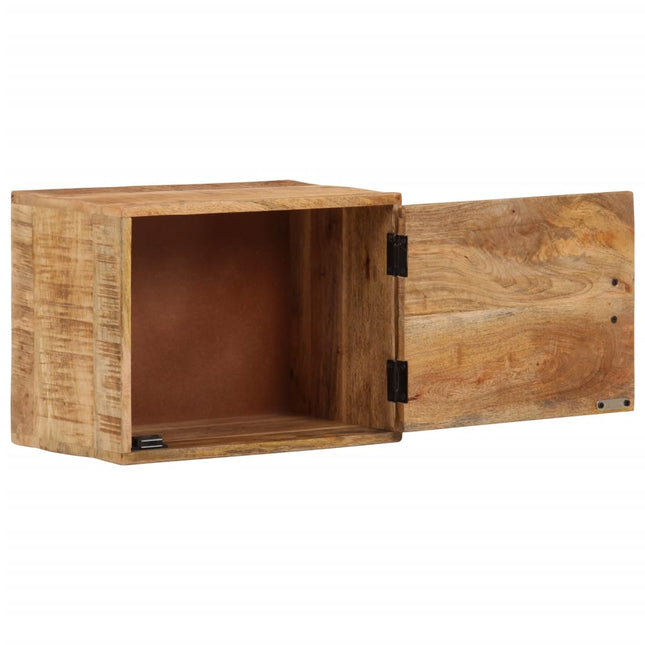 væghængt sengebord 40x30x25 cm massivt mangotræ