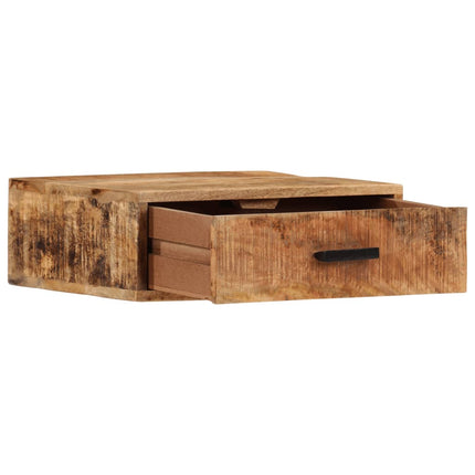 væghængt sengebord 40x30x13,5 cm massivt mangotræ