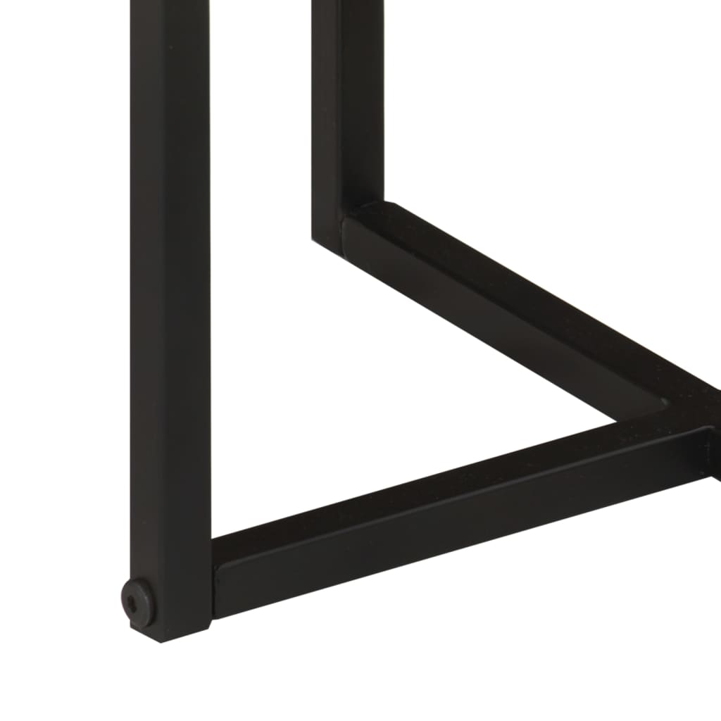 sofabord 55x55x45 cm massivt akacietræ og jern