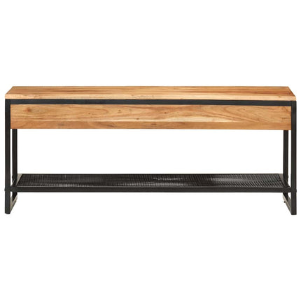 skobænk 110x35x45 cm massivt akacietræ og jern