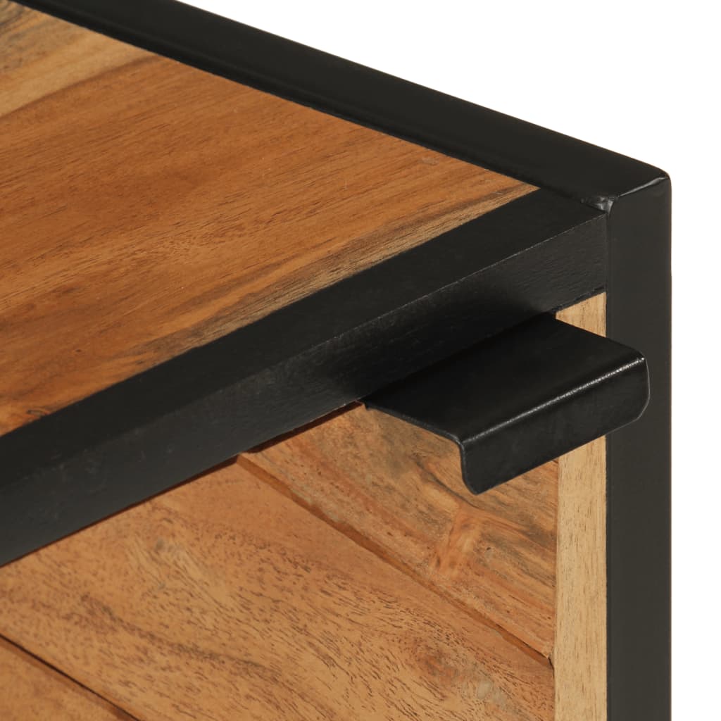 badeværelsesskab 40x30x60 cm massivt akacietræ og jern