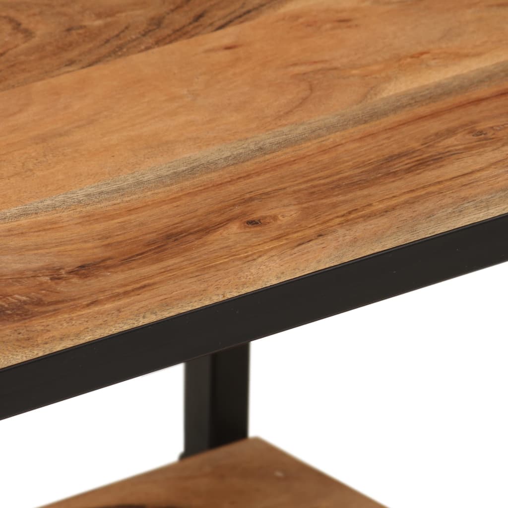 væghylde 40x30x50 cm massivt akacietræ og jern