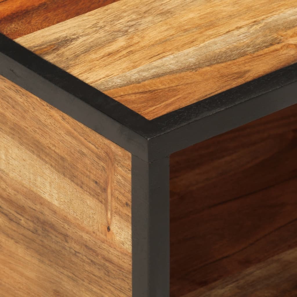 væghængt sengebord 35x35x20 cm massivt akacietræ