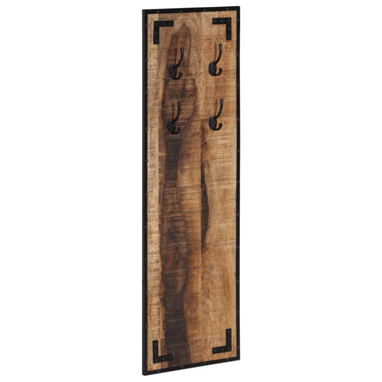 knagerække 35x8x110 cm massivt ru mangotræ