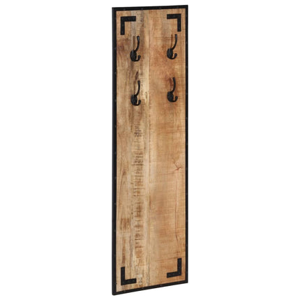 knagerække 35x8x110 cm massivt ru mangotræ