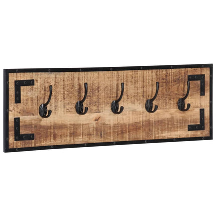 knagerækker 2 stk. 80x8x25 cm massivt ru mangotræ