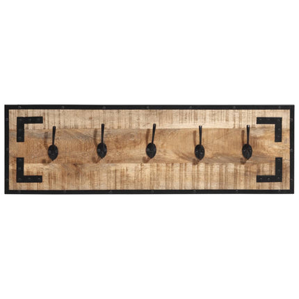 knagerækker 2 stk. 80x8x25 cm massivt ru mangotræ