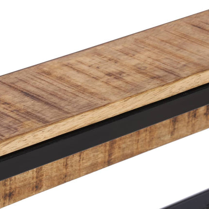 knagerække 87x10x27 cm massivt ru mangotræ