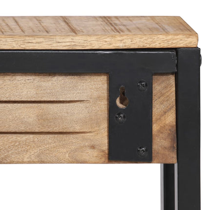 knagerække 87x10x27 cm massivt ru mangotræ
