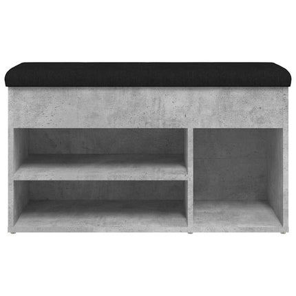 skobænk 82x32x45,5 cm konstrueret træ betongrå