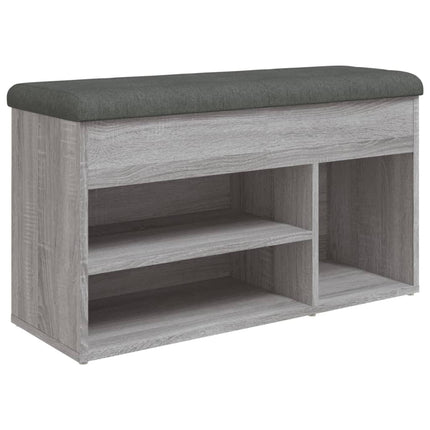 skobænk 82x32x45,5 cm konstrueret træ grå sonoma-eg