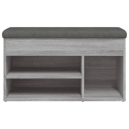 skobænk 82x32x45,5 cm konstrueret træ grå sonoma-eg