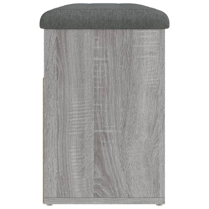skobænk 82x32x45,5 cm konstrueret træ grå sonoma-eg