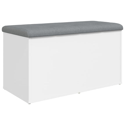 opbevaringsbænk hvid 82x42x45 cm konstrueret træ