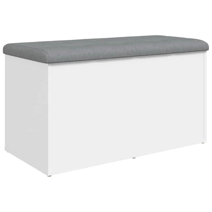 opbevaringsbænk hvid 82x42x45 cm konstrueret træ