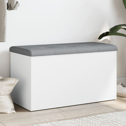 opbevaringsbænk hvid 82x42x45 cm konstrueret træ