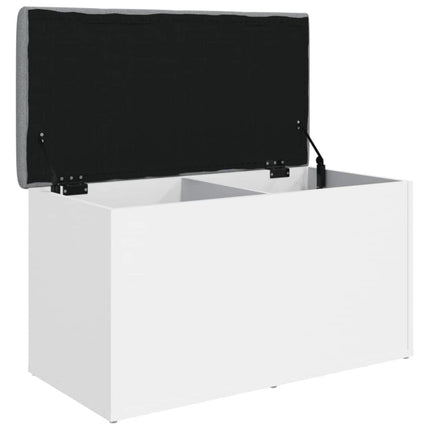 opbevaringsbænk hvid 82x42x45 cm konstrueret træ