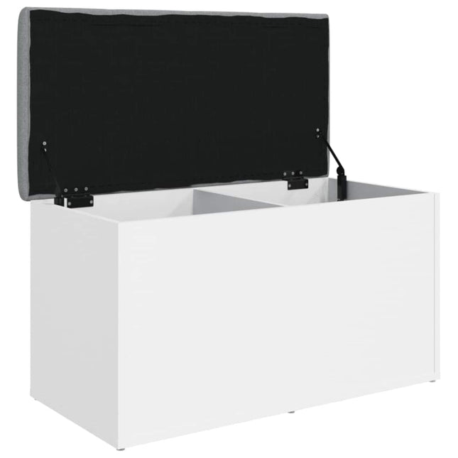 opbevaringsbænk hvid 82x42x45 cm konstrueret træ