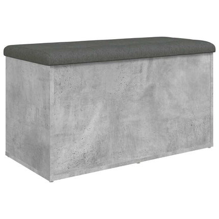 opbevaringsbænk 82x42x45 cm konstrueret træ betongrå