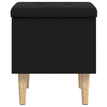 opbevaringsbænk 42x42x46 cm konstrueret træ sort