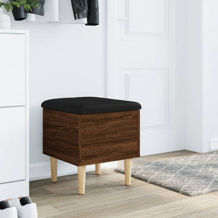 opbevaringsbænk 42x42x46 cm konstrueret træ brun egetræsfarve
