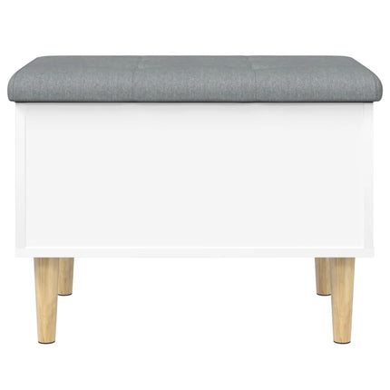 opbevaringsbænk 62x42x46 cm konstrueret træ hvid