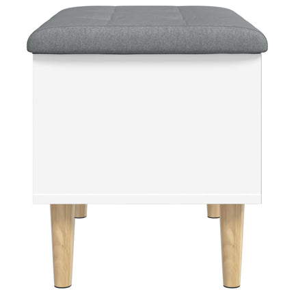 opbevaringsbænk 62x42x46 cm konstrueret træ hvid