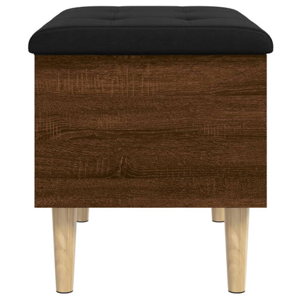 opbevaringsbænk 62x42x46 cm konstrueret træ brun egetræsfarve