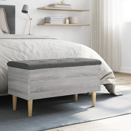 skobænk 82x42x46 cm konstrueret træ grå sonoma-eg