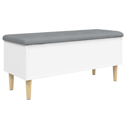 opbevaringsbænk 102x42x46 cm konstrueret træ hvid
