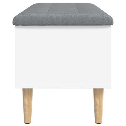 opbevaringsbænk 102x42x46 cm konstrueret træ hvid