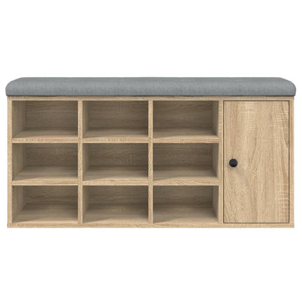 skobænk 102x32x50 cm konstrueret træ sonoma-eg
