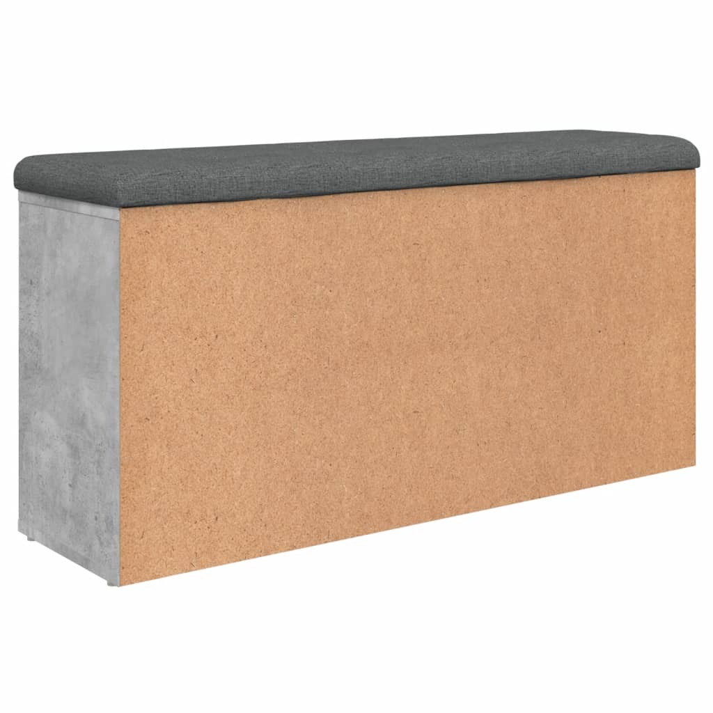 skobænk 102x32x50 cm konstrueret træ betongrå
