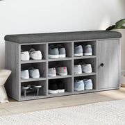 skobænk 102x32x50 cm konstrueret træ grå sonoma-eg