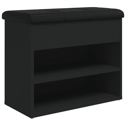 skobænk 62x32x50 cm konstrueret træ sort