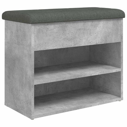 skobænk 62x32x50 cm konstrueret træ betongrå