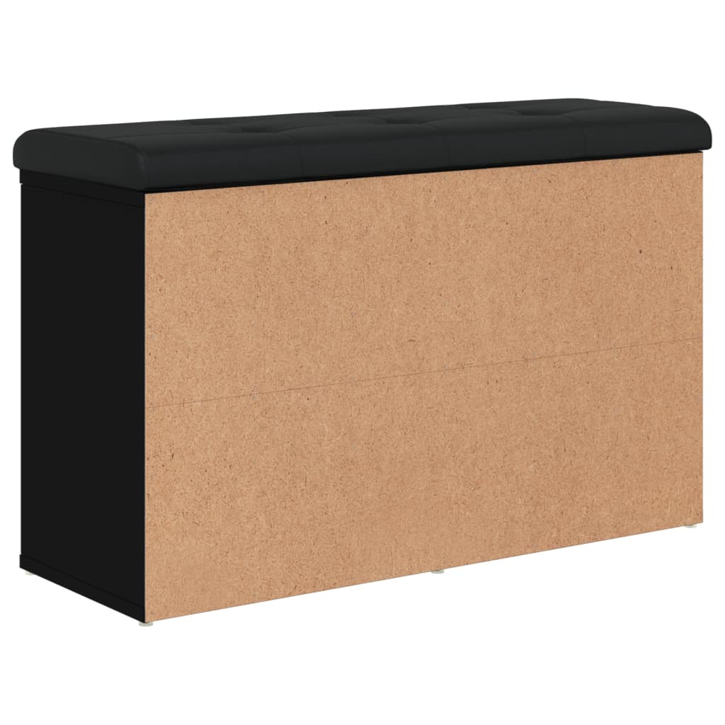 skobænk 82x32x50 cm konstrueret træ sort