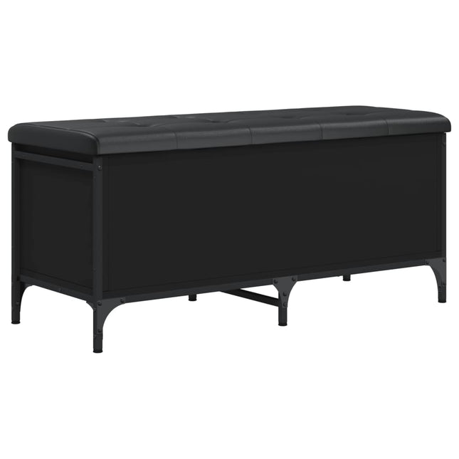opbevaringsbænk 102x42x45 cm konstrueret træ sort