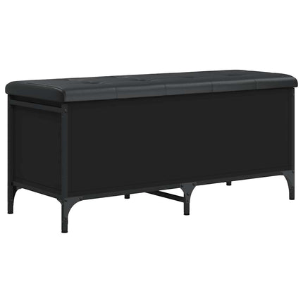 opbevaringsbænk 102x42x45 cm konstrueret træ sort