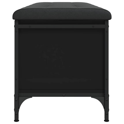 opbevaringsbænk 102x42x45 cm konstrueret træ sort